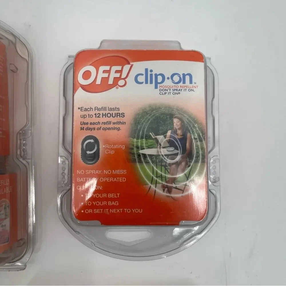 OFF! CLIP-ON Mosquito Repellent Fan Starter Circulating Kit Refills Towelettes